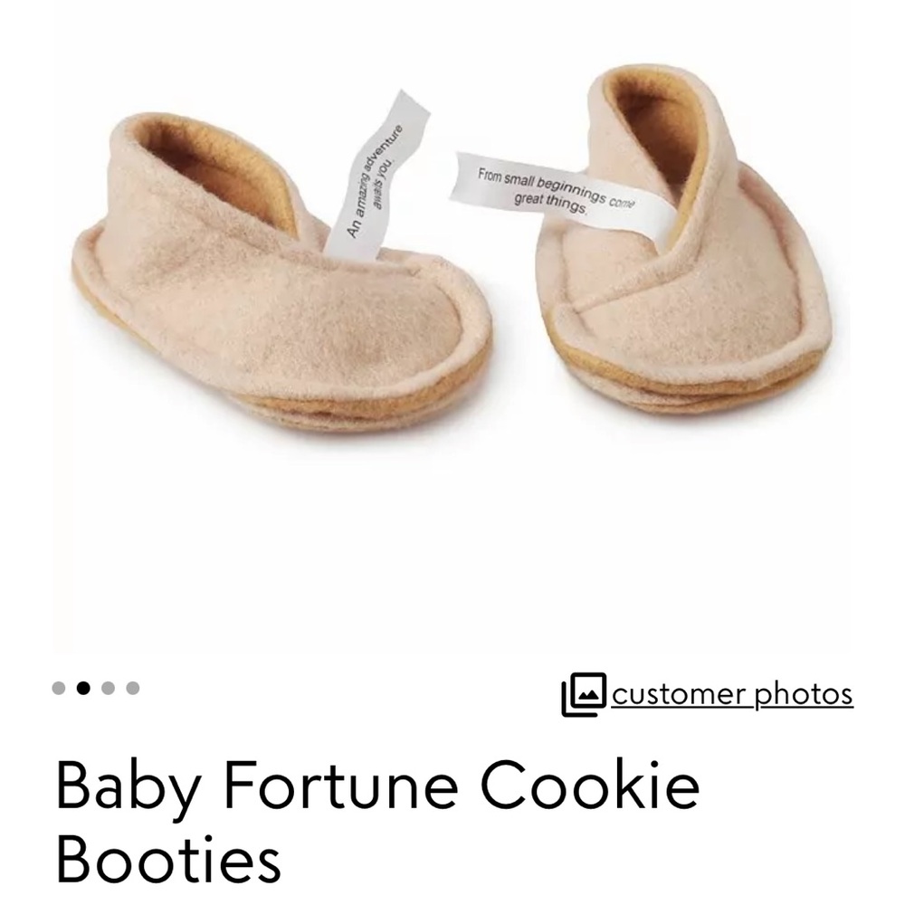 Fortune Cookie Baby Booties